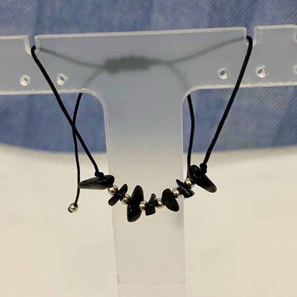 Chic Silver and Black Crystal Adjustable Bracelet - Picture 5 of 5